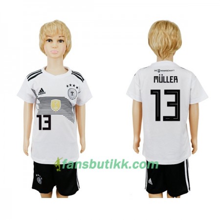 Fotball-VM 2018 Tyskland drakt Muller 13 Barn Hjemmetrøye